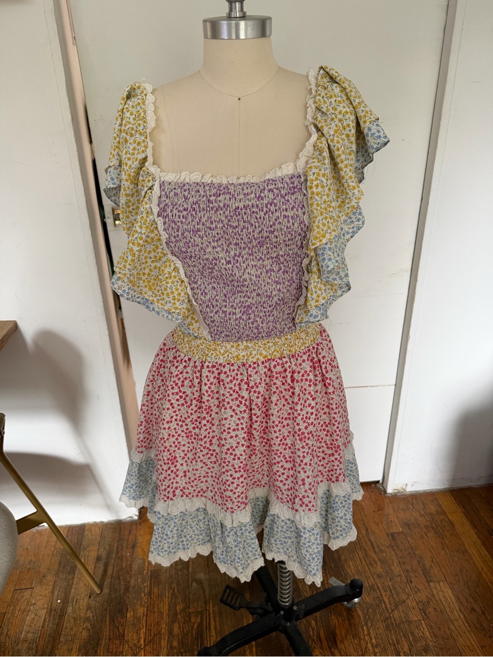 Stellah Multicolor Floral Tiered Ruffle Summer Dress
